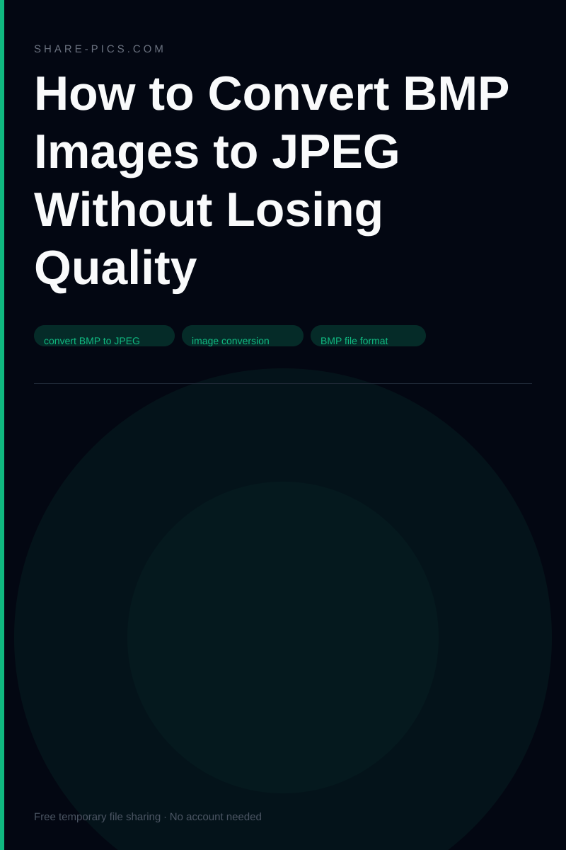 How to Convert BMP Images to JPEG Without Losing Quality