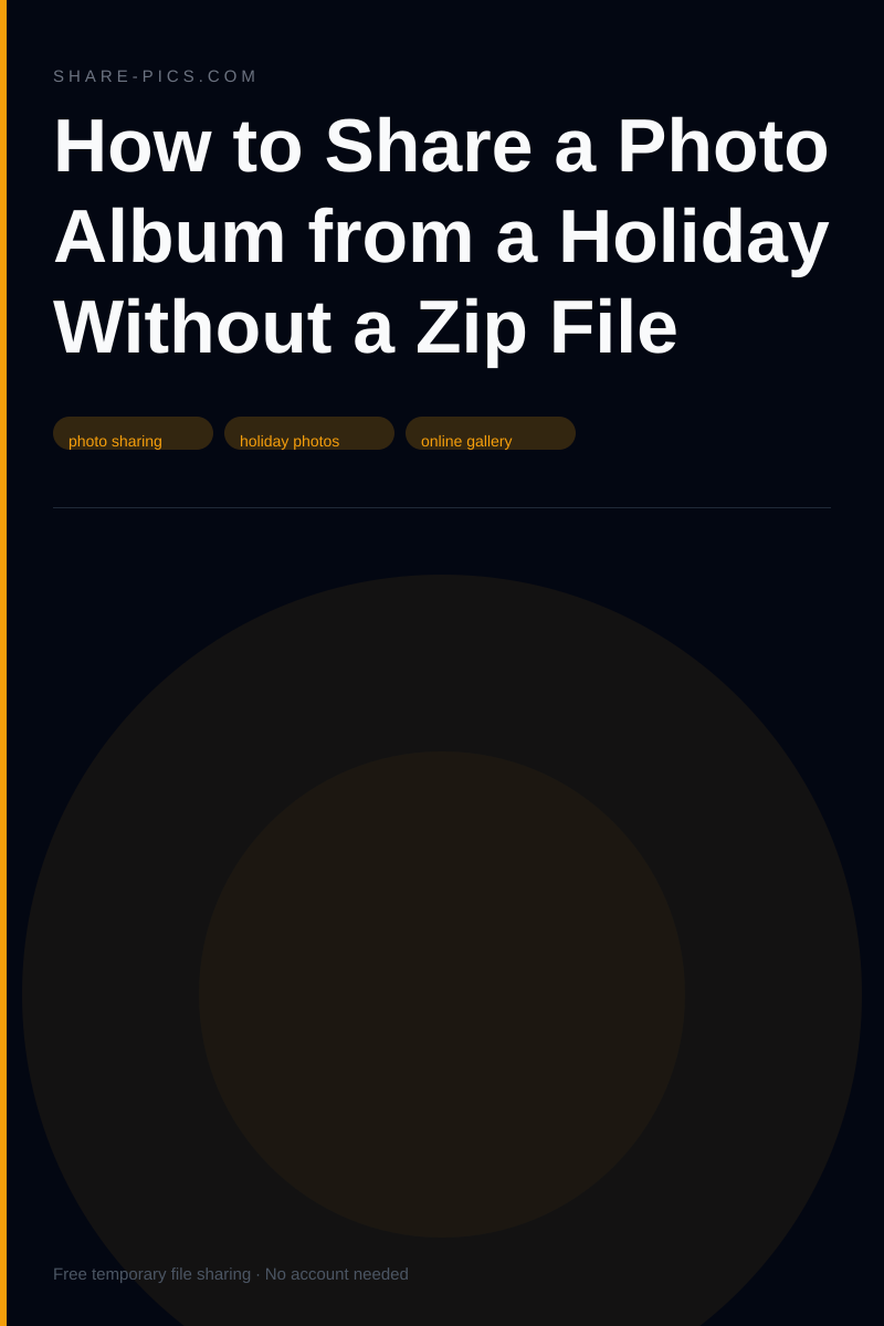 How to Share a Photo Album from a Holiday Without a Zip File