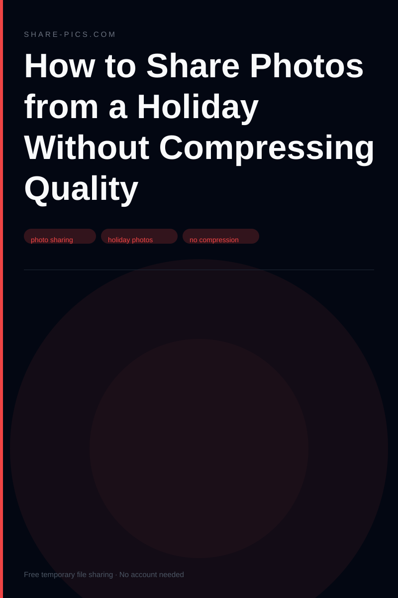 How to Share Photos from a Holiday Without Compressing Quality