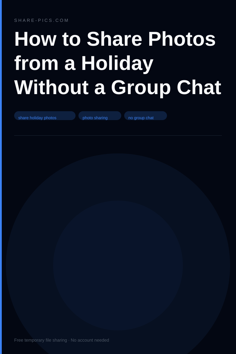 How to Share Photos from a Holiday Without a Group Chat