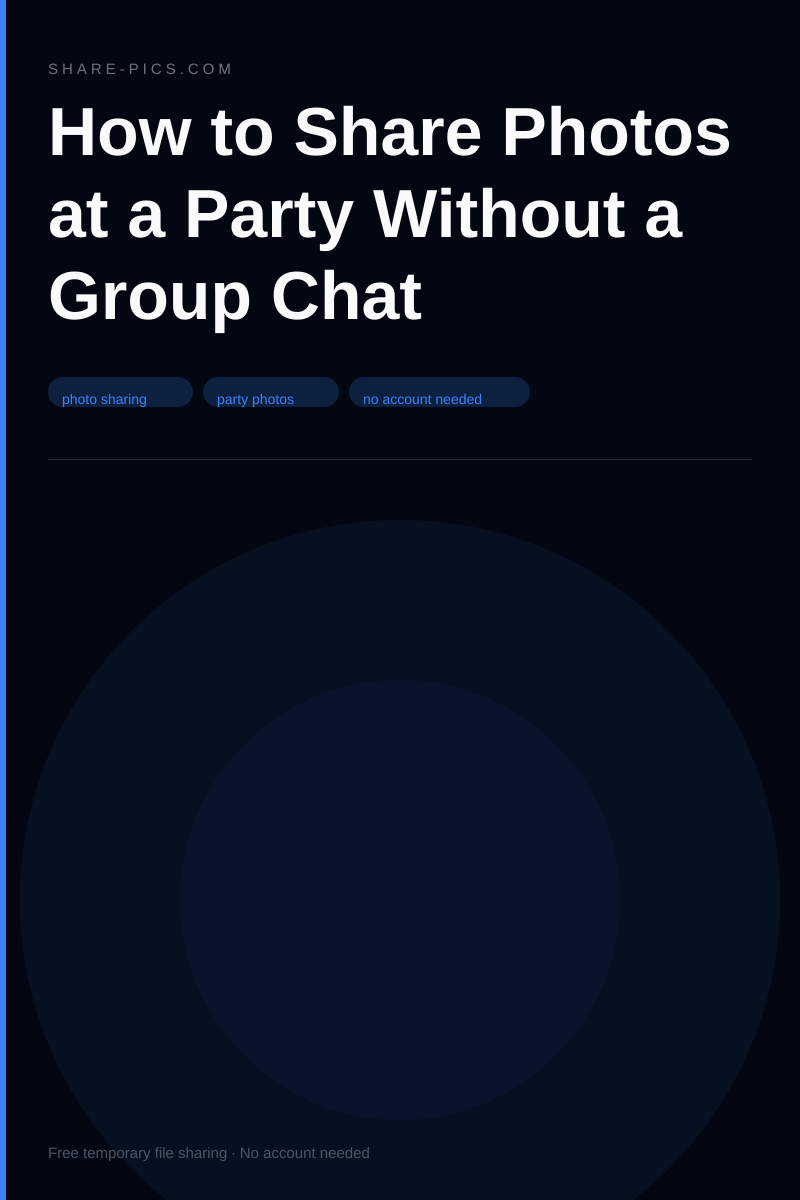 How to Share Photos at a Party Without a Group Chat