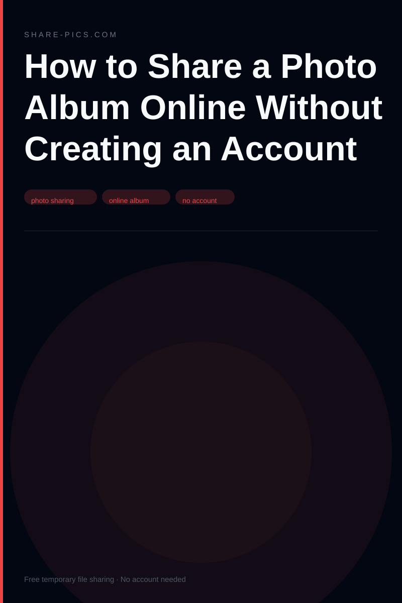 How to Share a Photo Album Online Without Creating an Account