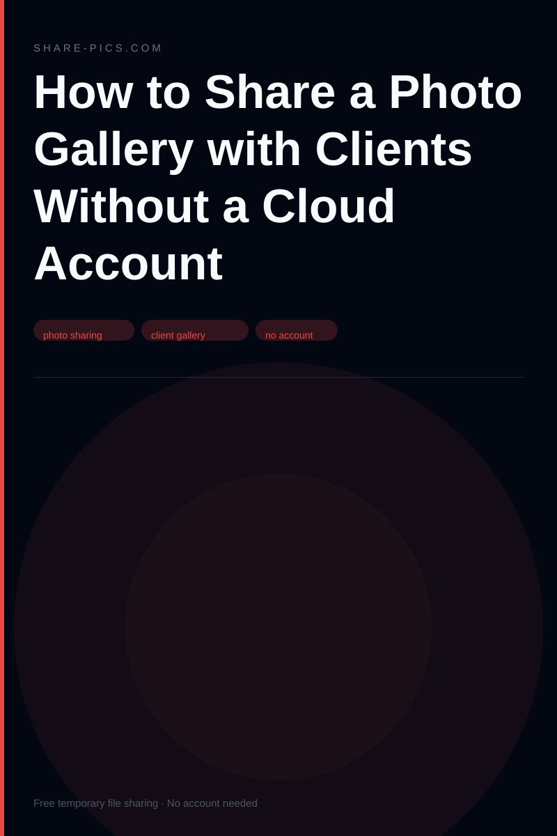 How to Share a Photo Gallery with Clients Without a Cloud Account