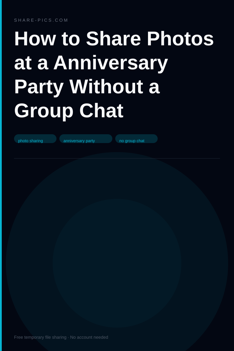 How to Share Photos at a Anniversary Party Without a Group Chat