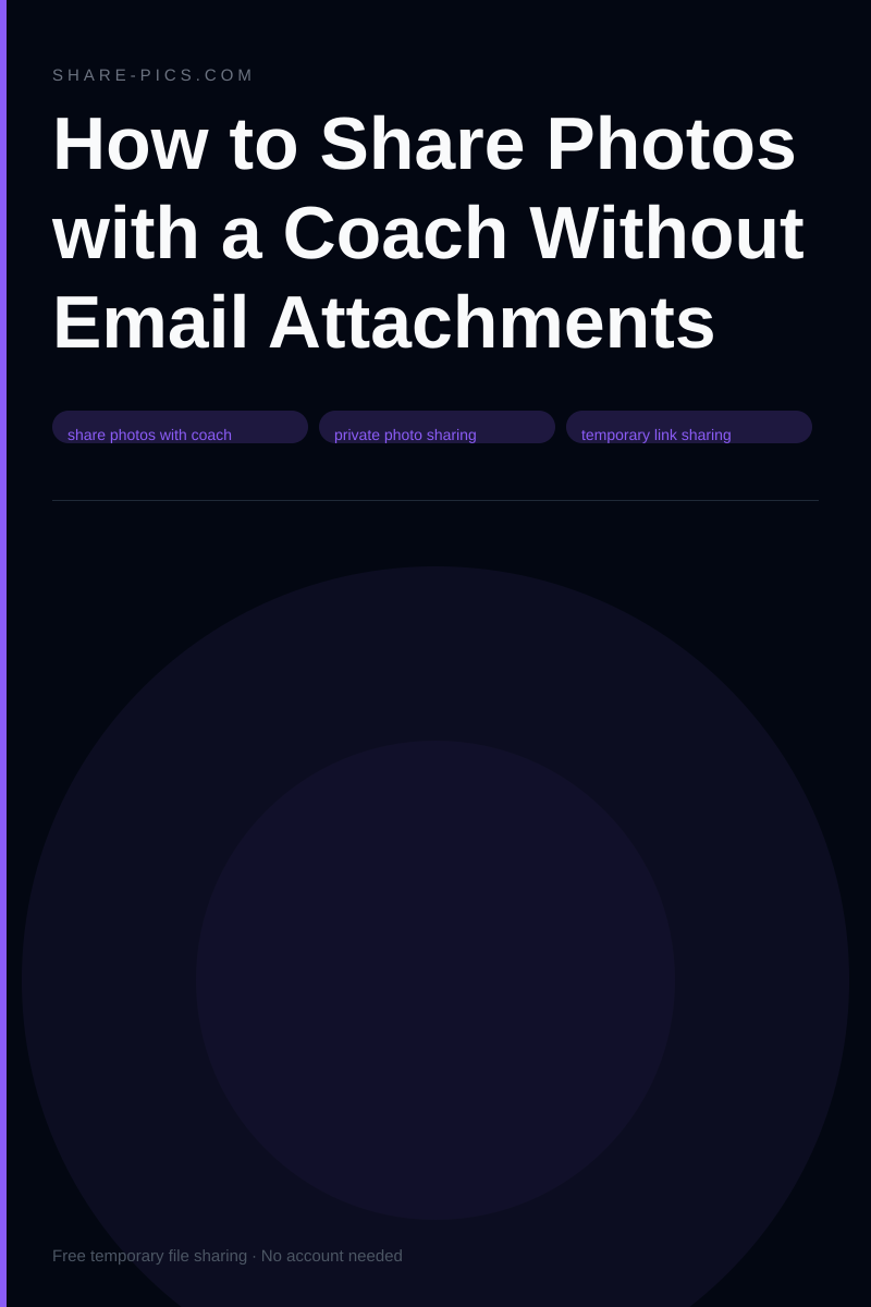 How to Share Photos with a Coach Without Email Attachments