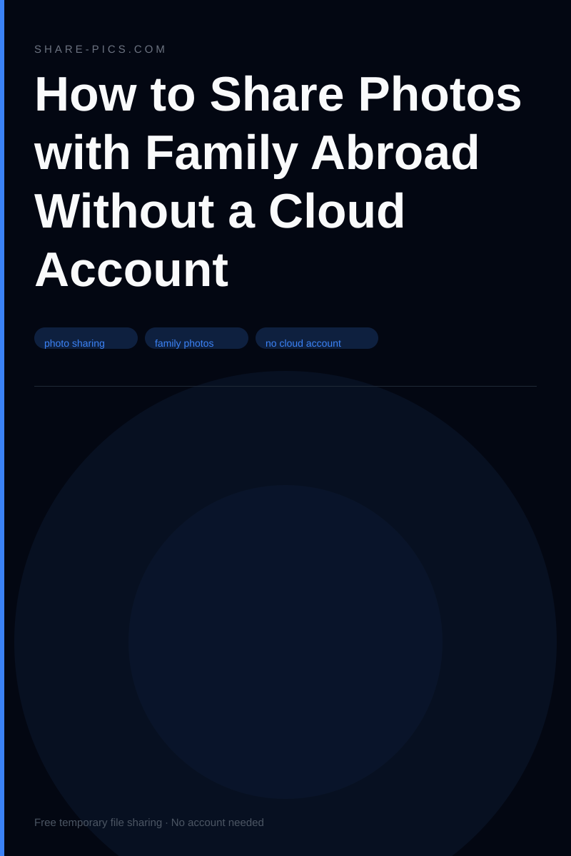 How to Share Photos with Family Abroad Without a Cloud Account