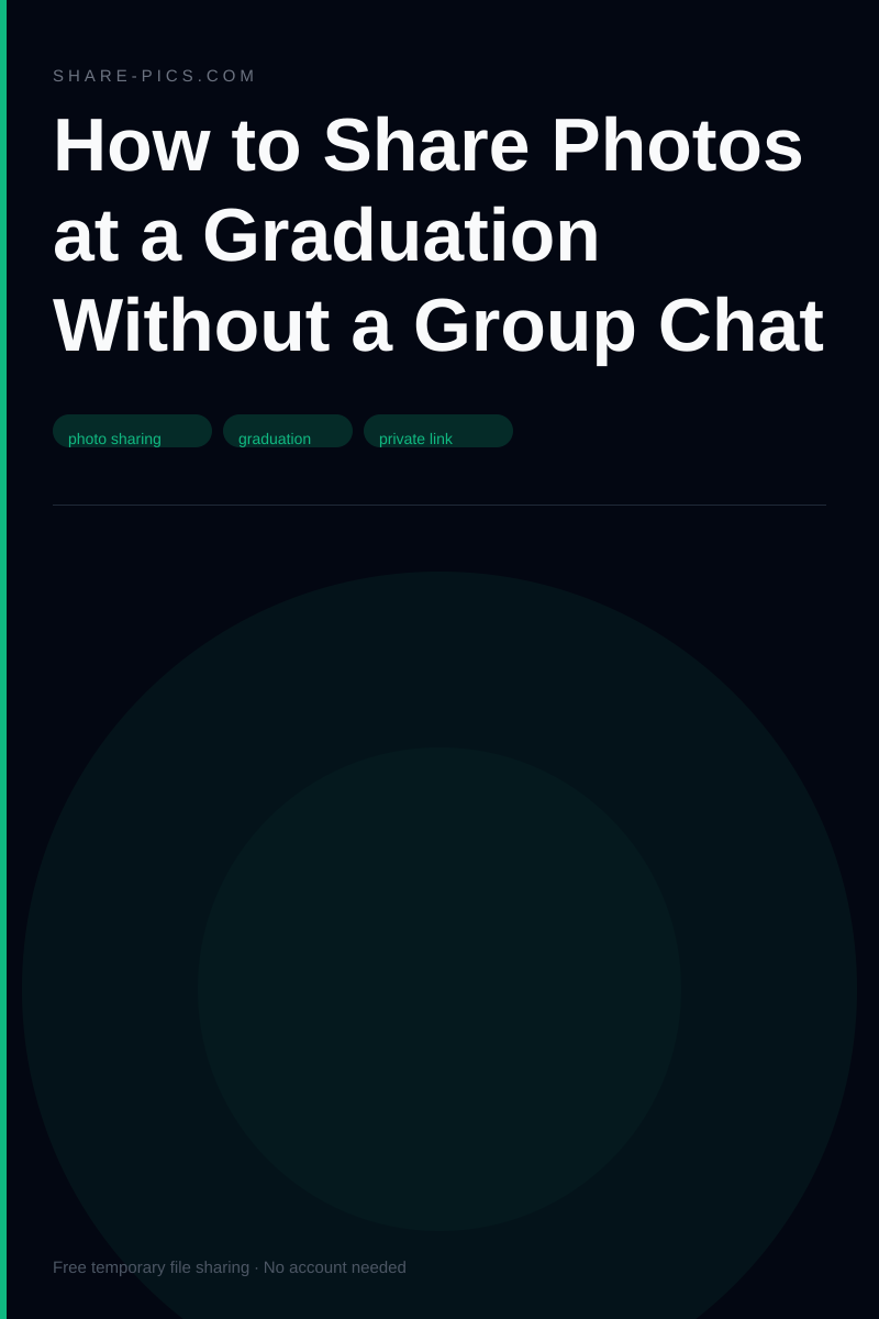 How to Share Photos at a Graduation Without a Group Chat