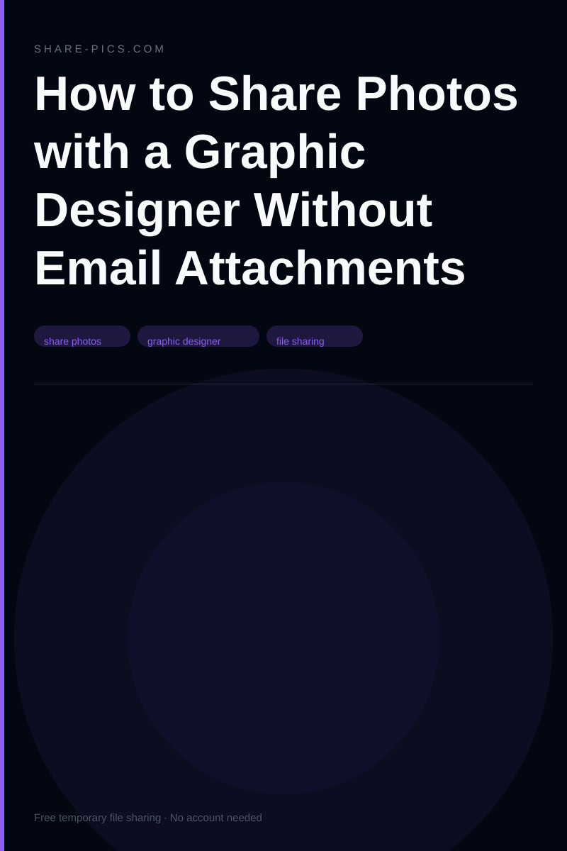 How to Share Photos with a Graphic Designer Without Email Attachments