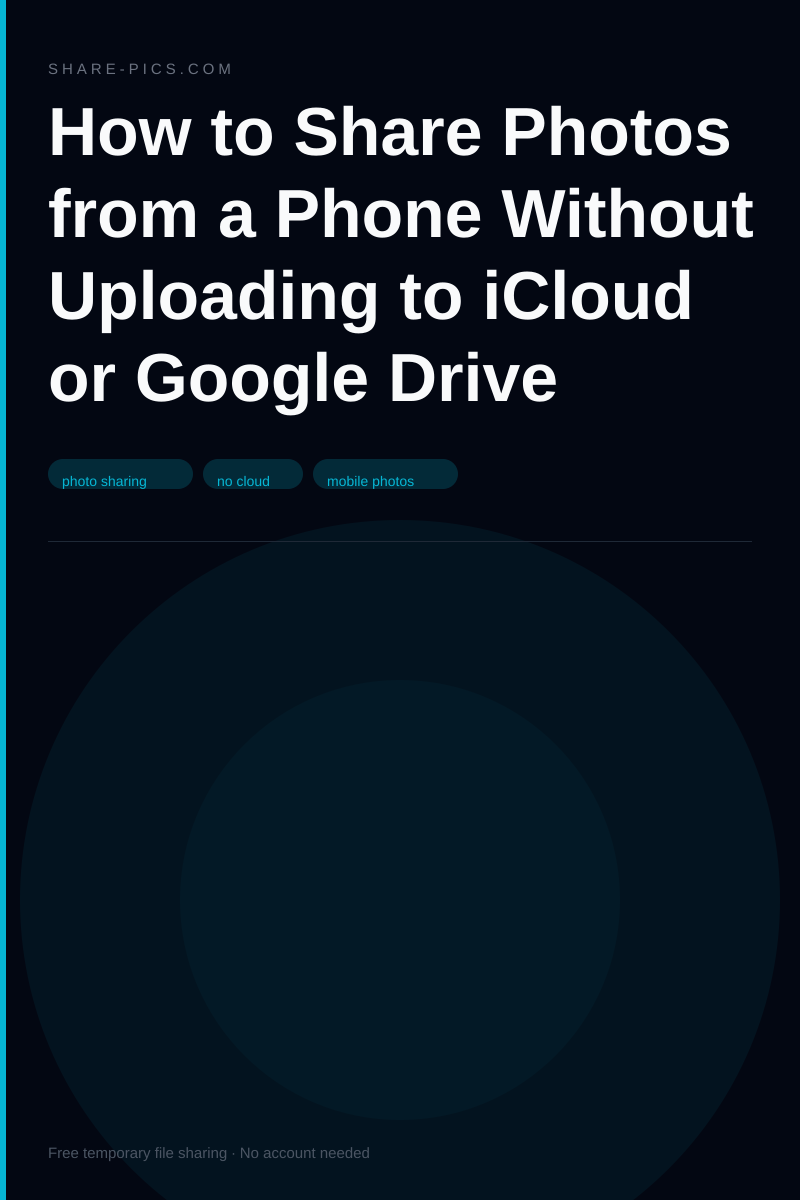 How to Share Photos from a Phone Without Uploading to iCloud or Google Drive