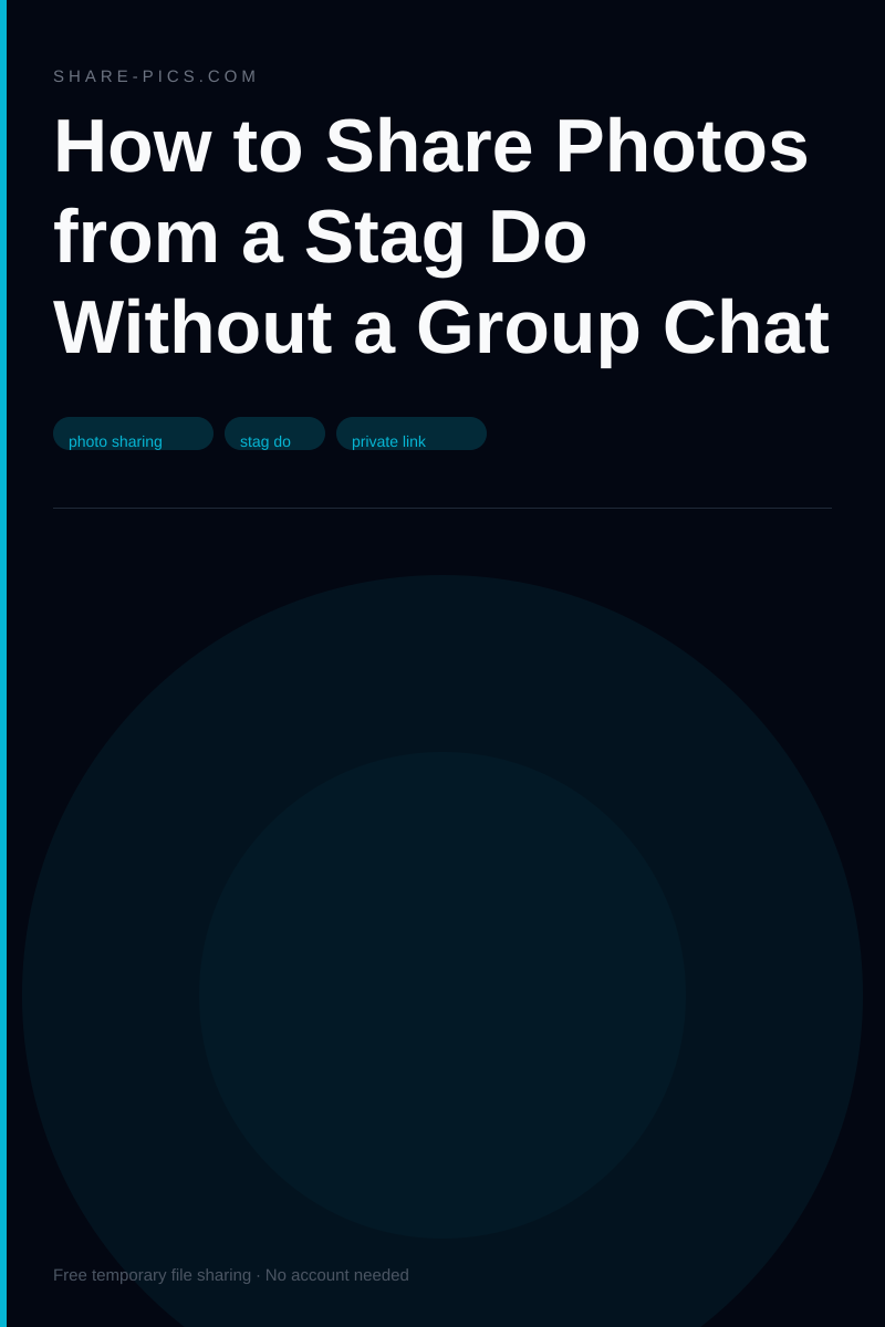 How to Share Photos from a Stag Do Without a Group Chat