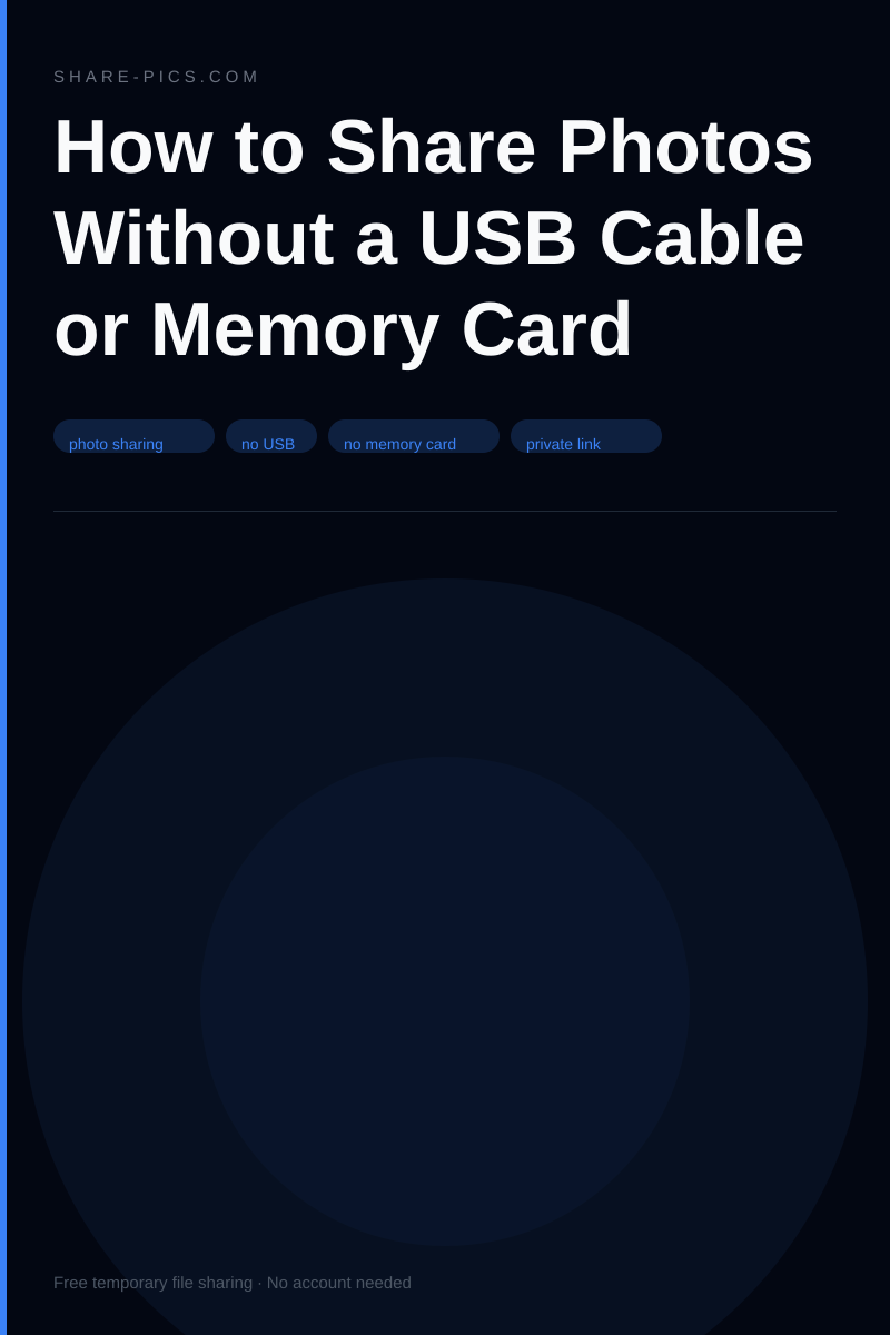 How to Share Photos Without a USB Cable or Memory Card