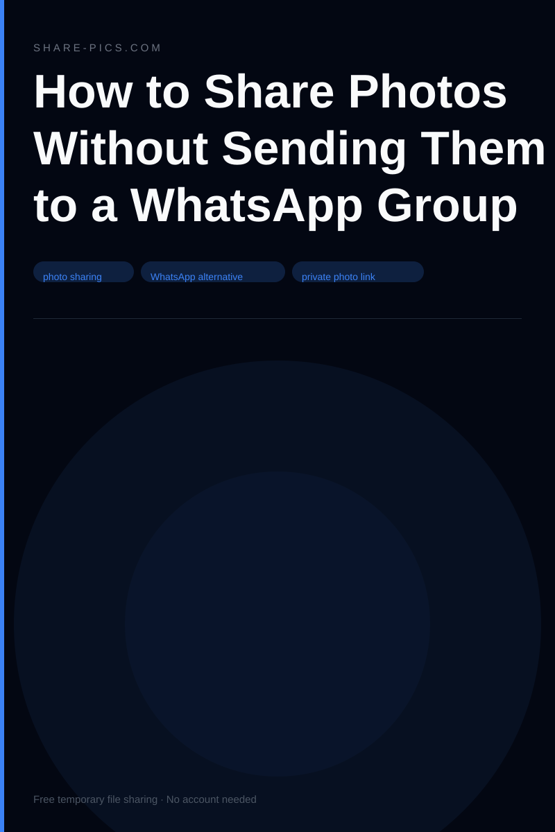 How to Share Photos Without Sending Them to a WhatsApp Group