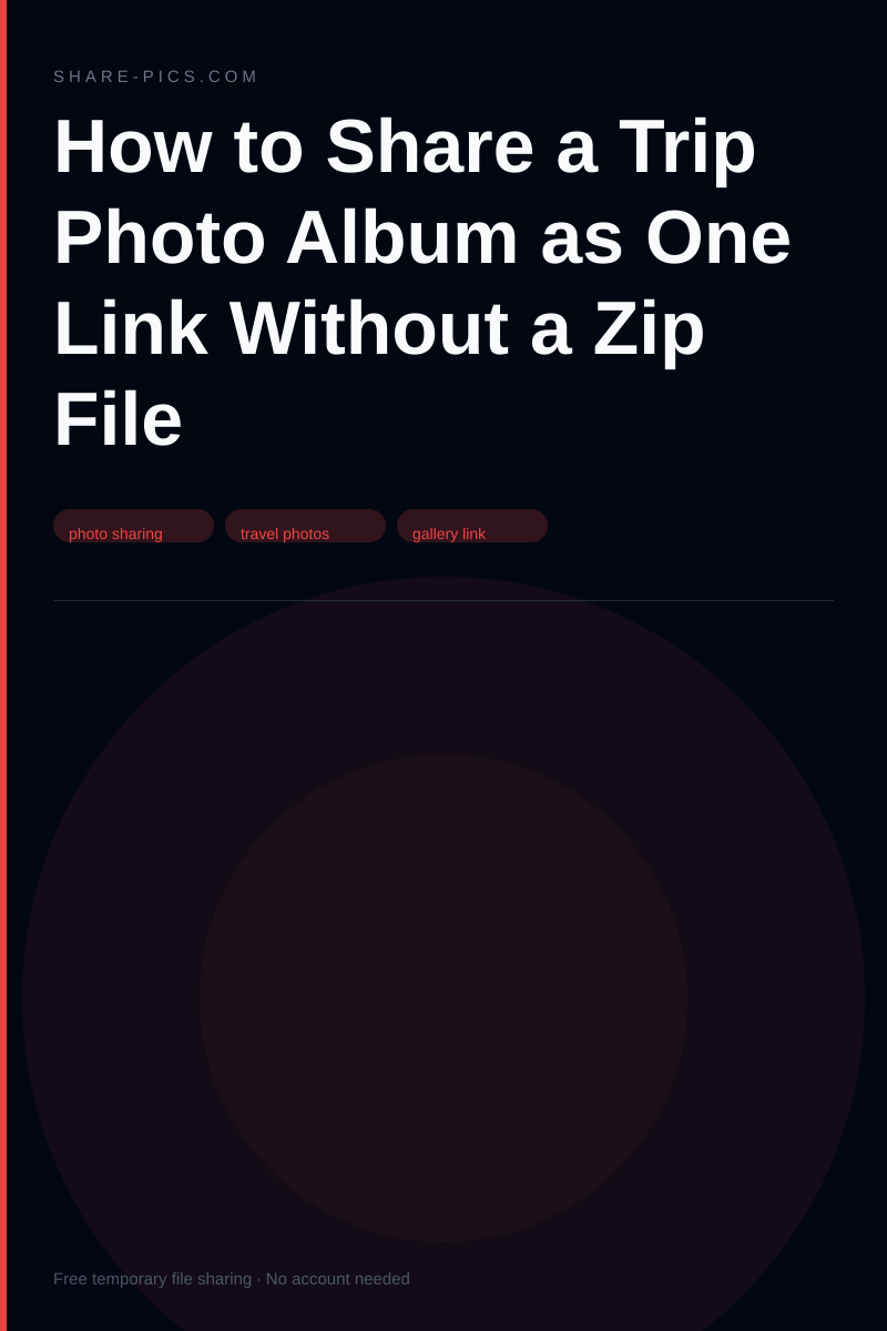 How to Share a Trip Photo Album as One Link Without a Zip File