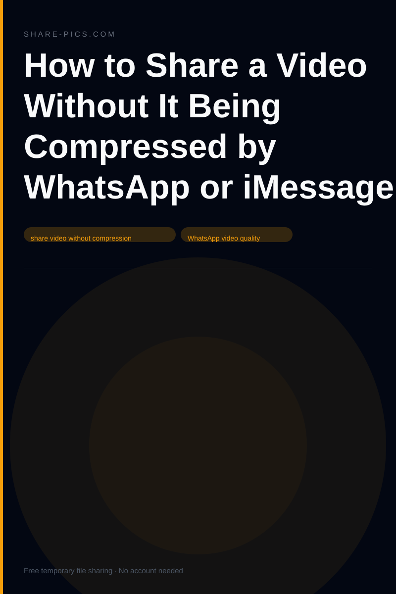 How to Share a Video Without It Being Compressed by WhatsApp or iMessage