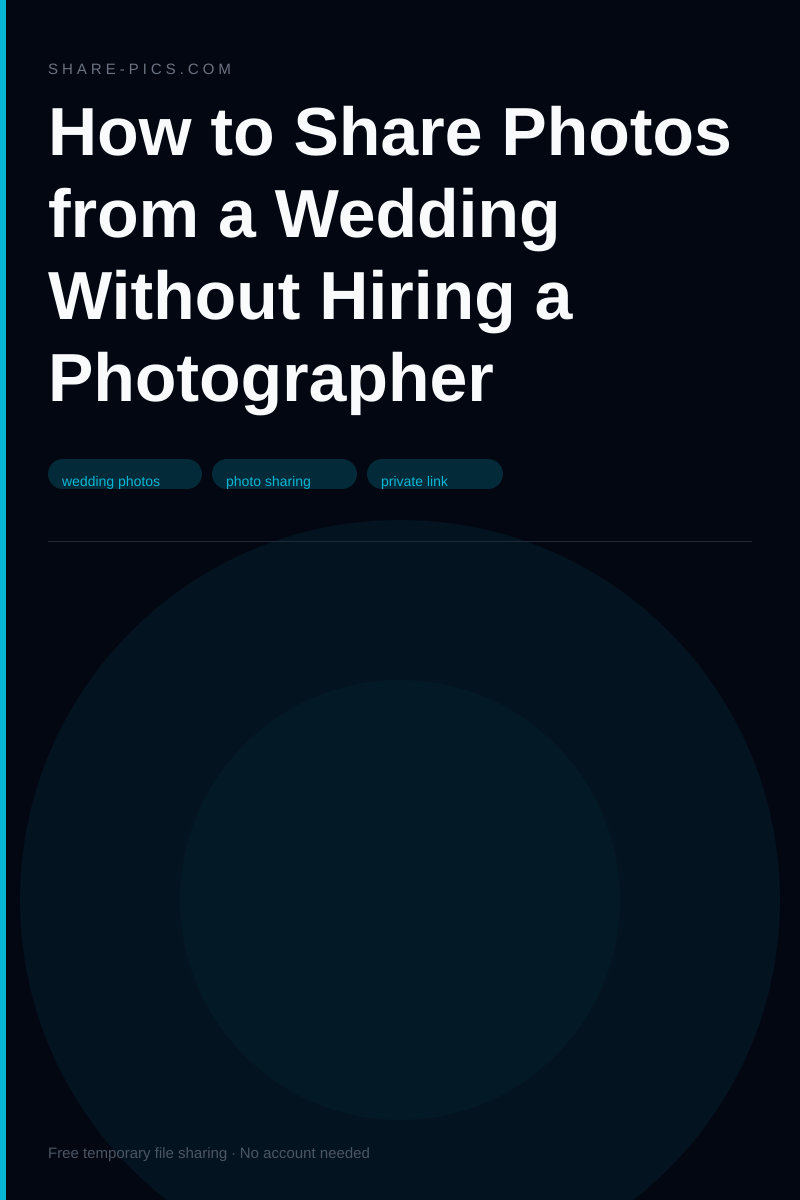 How to Share Photos from a Wedding Without Hiring a Photographer