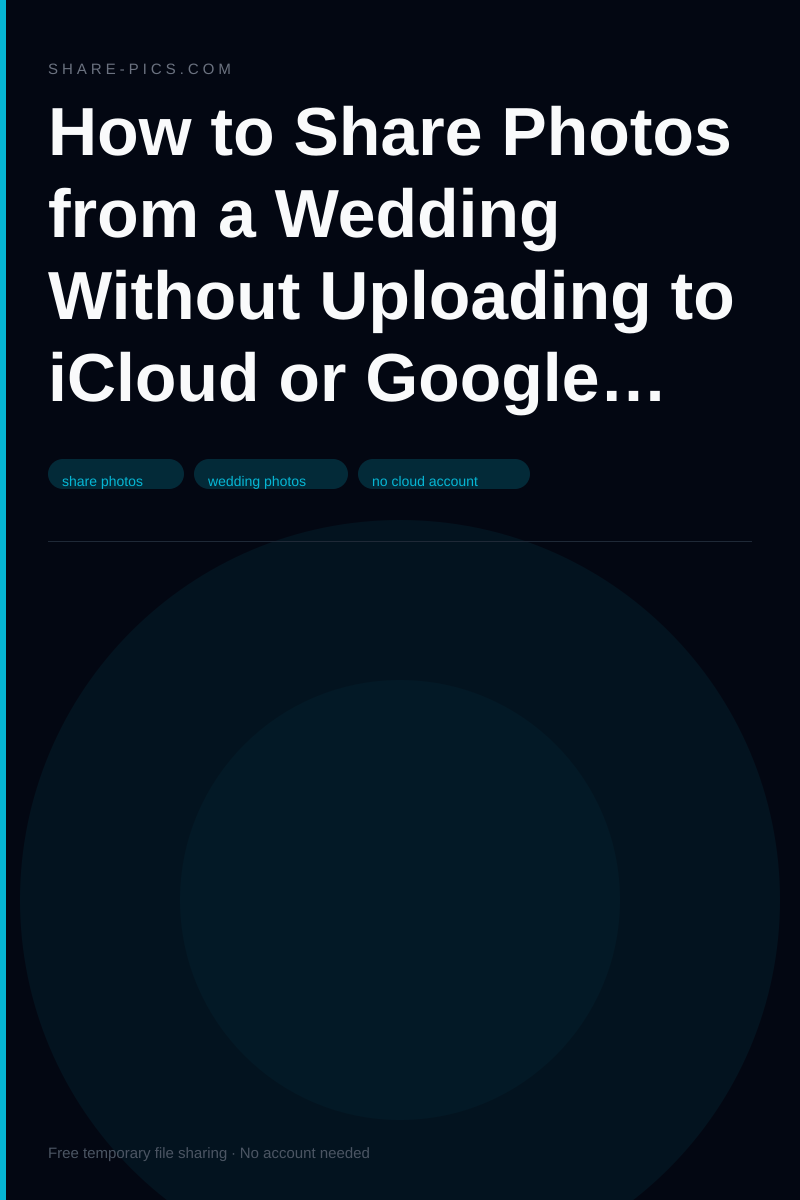 How to Share Photos from a Wedding Without Uploading to iCloud or Google Drive